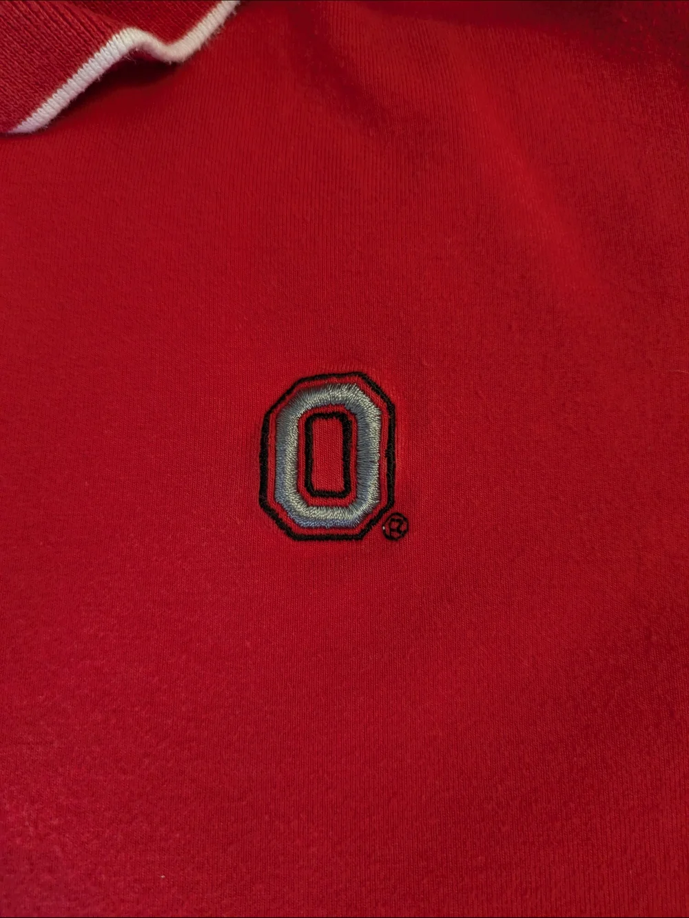 Nike Red Polo with Ohio State University Block O Embroidered Medium